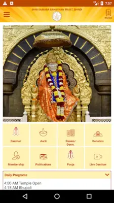 Shri Saibaba Sansthan Shirdi android App screenshot 5